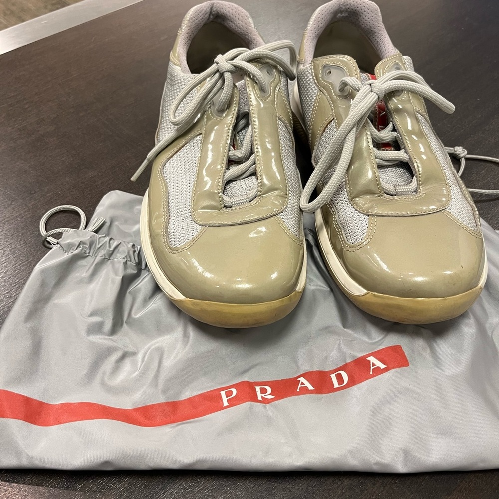 PRADA Patent Leather Sneakers MENS 7